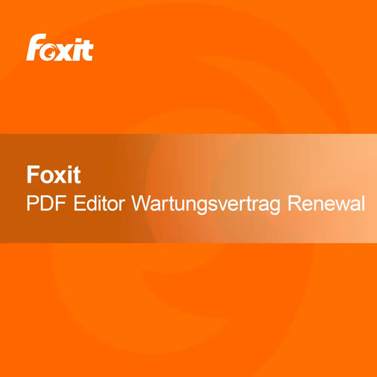 Obnovení smlouvy o údržbě Foxit PDF Editor